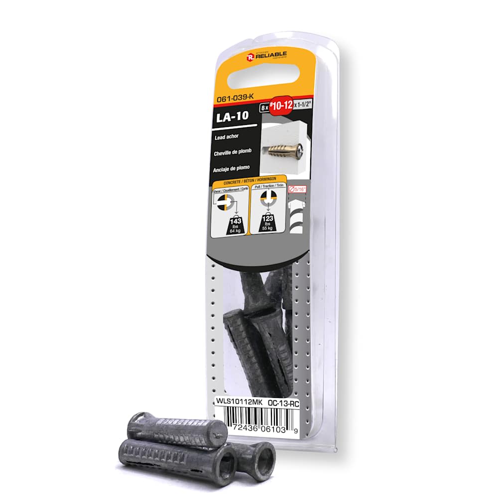 Chevilles de plomb n° 10-12 Pqt/8