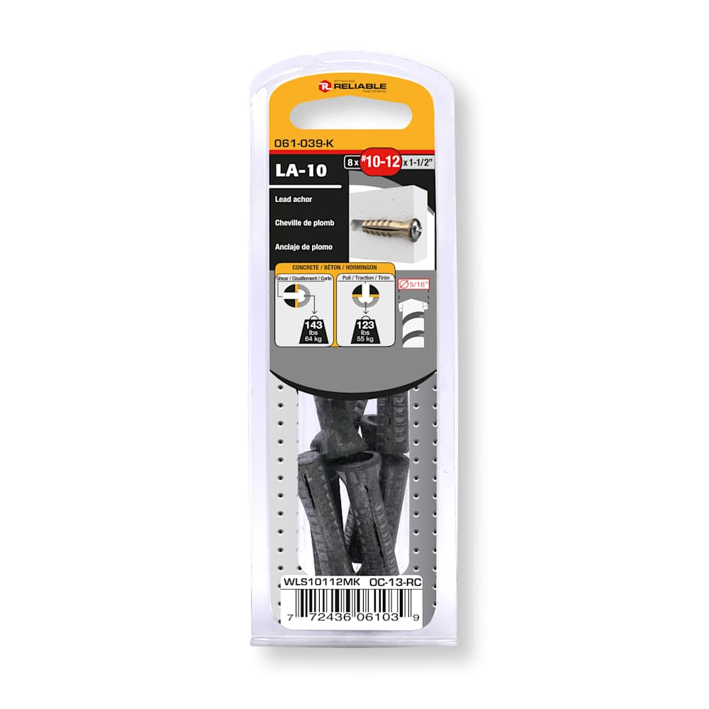 Lead Anchors n° 10-12 Pkg/8