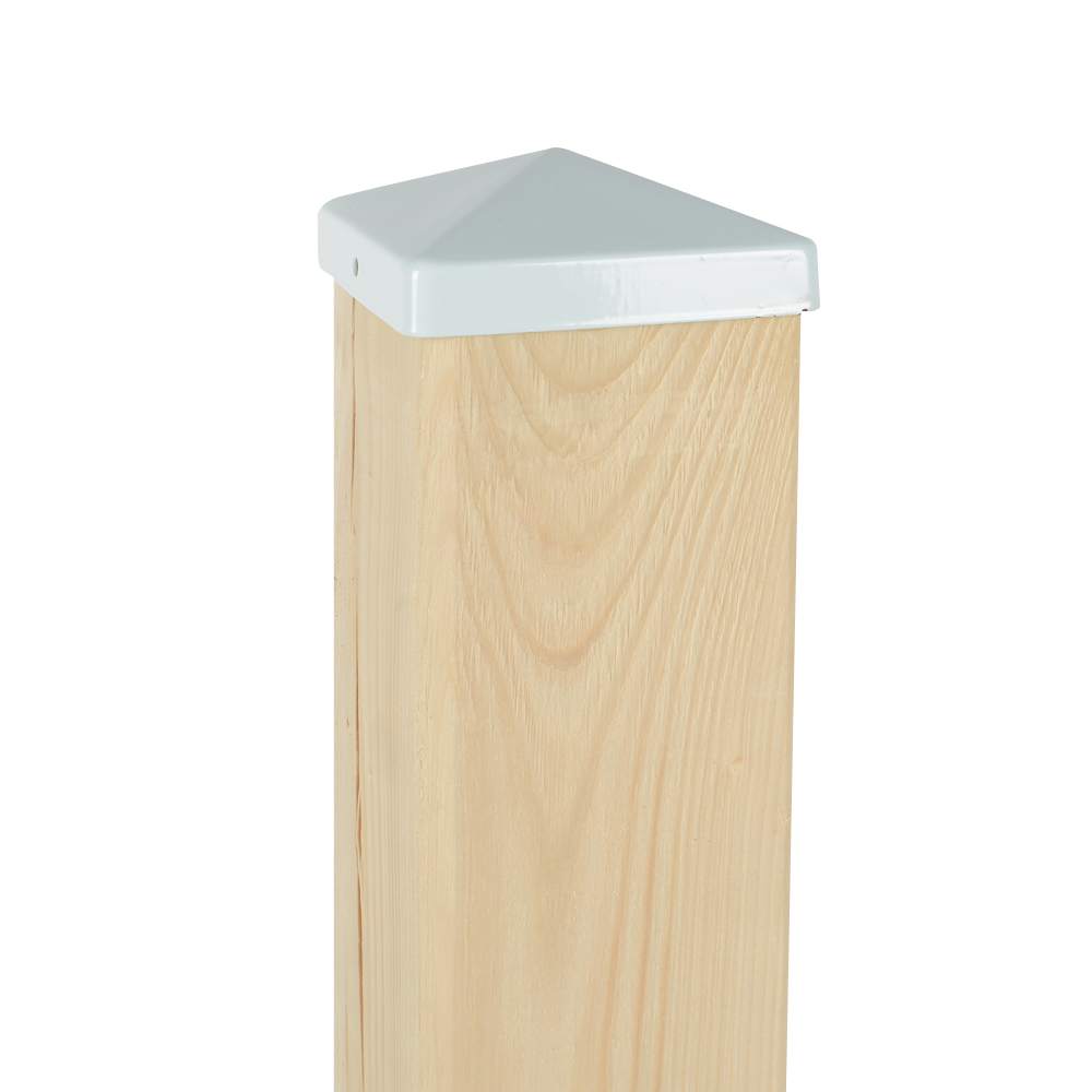 Capuchon métallique pour poteau blanc 4 po x 4 po PYLEX