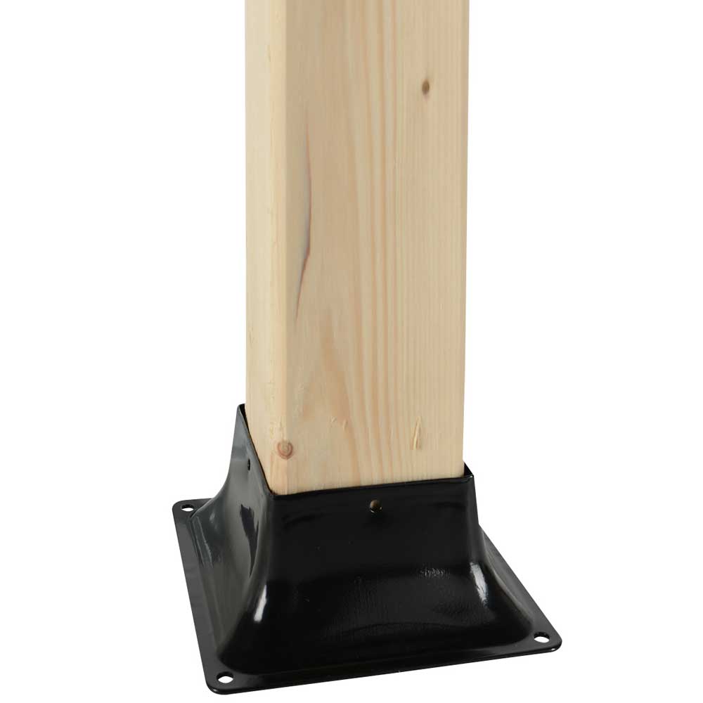 PYLEX Post Base 4 in. x 4 in. Black