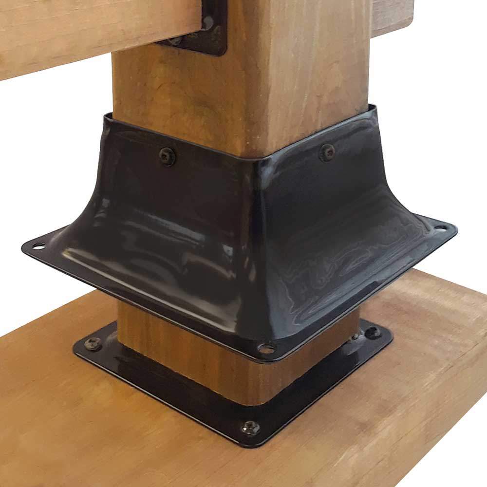 PYLEX Post Base 4 in. x 4 in. Black