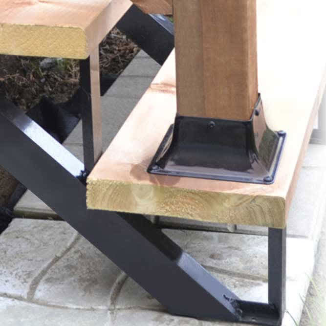 PYLEX Post Base 4 in. x 4 in. Black