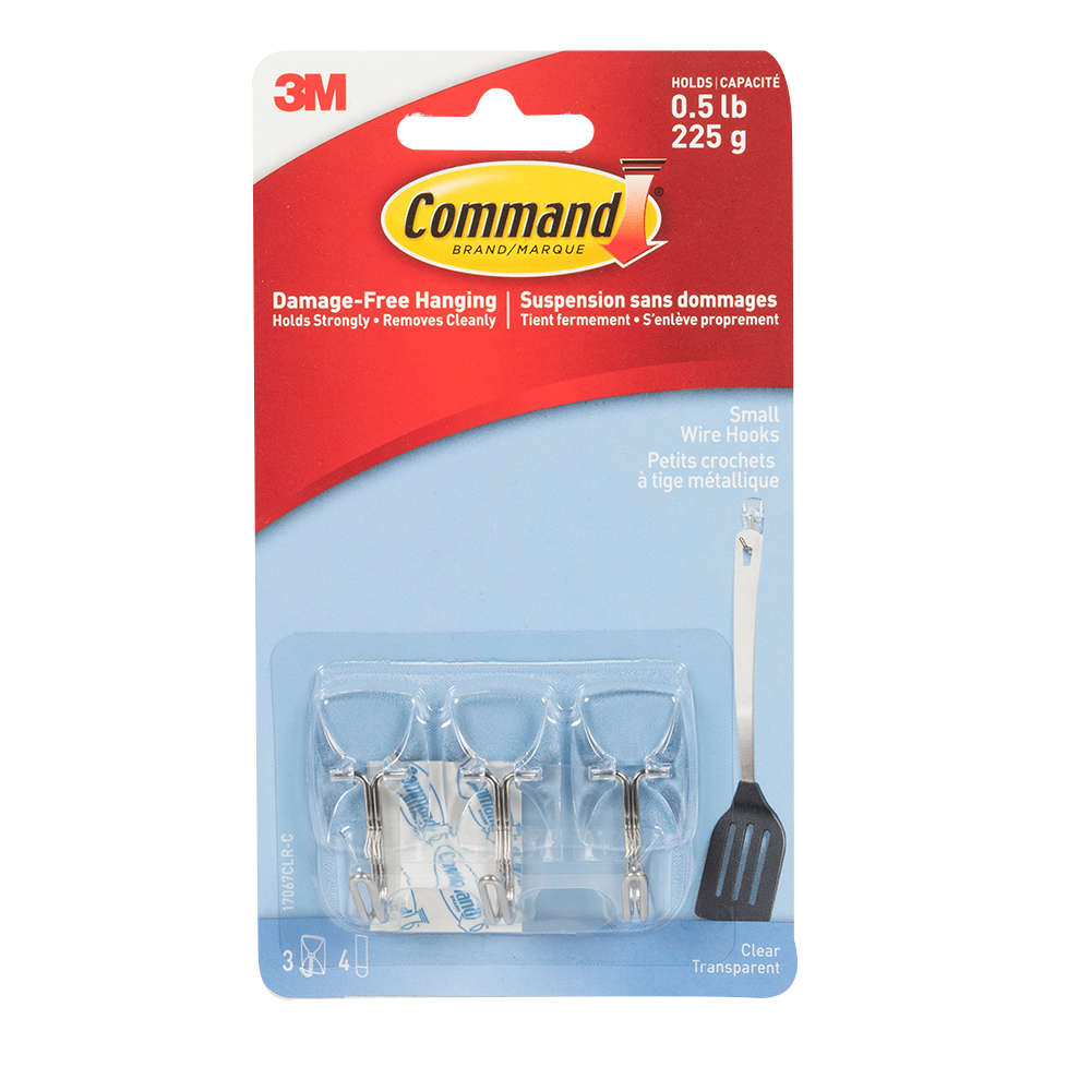 Crochets adhésifs à ustensiles Pqt/3 3M