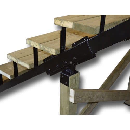 Connecteur pour limon d'escalier en acier noir PYLEX