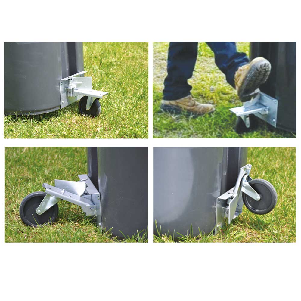 Roues pour bac roulant Tri-Bac Pqt/2 PYLEX