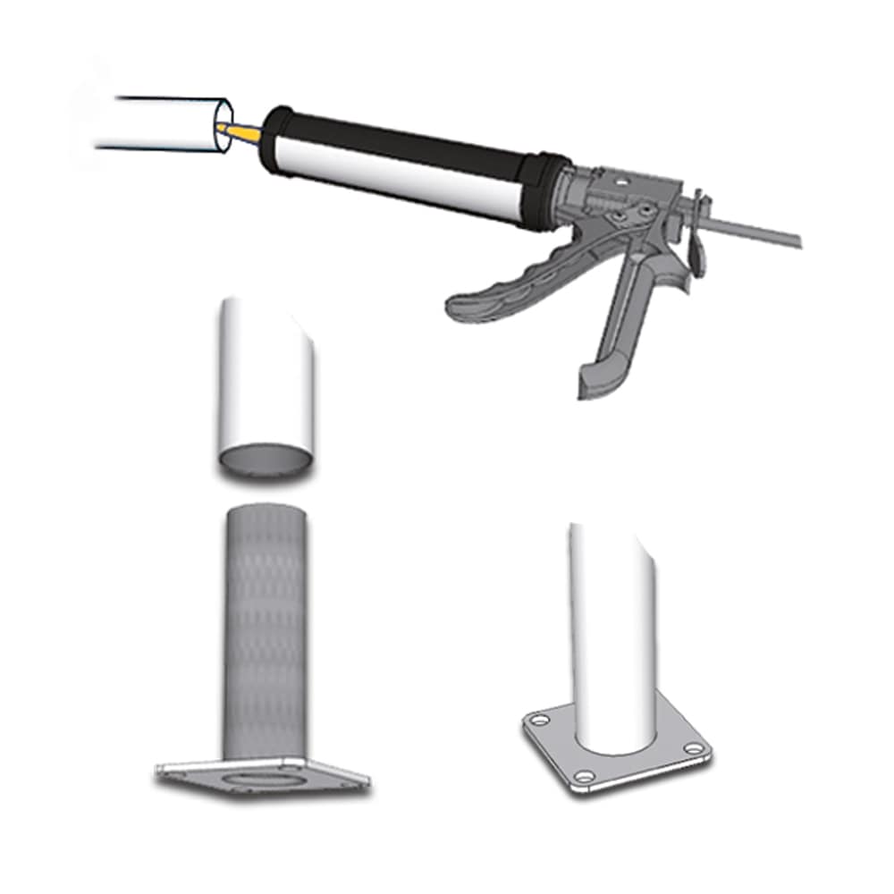 PYLEX Spybase 112 Anchor (1 1/2 in. round posts) Pkg/6