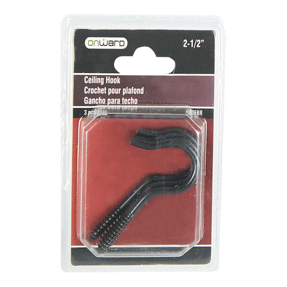 Crochets à plafond 2 1/2 po Pqt/3
