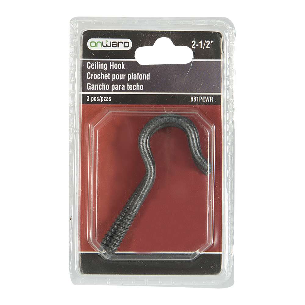 Crochets à plafond 2 1/2 po Pqt/3