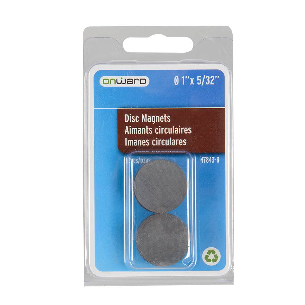 Aimants circulaires 1 po x 5/32 po Pqt/6