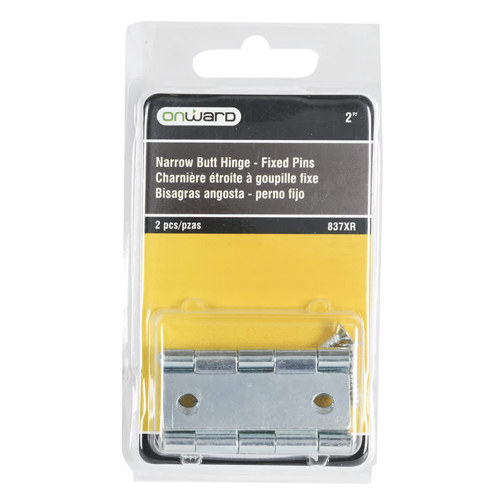 Pentures étroites à mortaiser 2 po Pqt/2