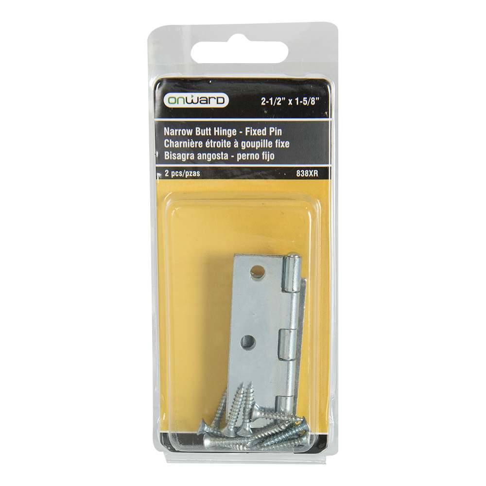 Pentures étroites à mortaiser 2 1/2 po Pqt2