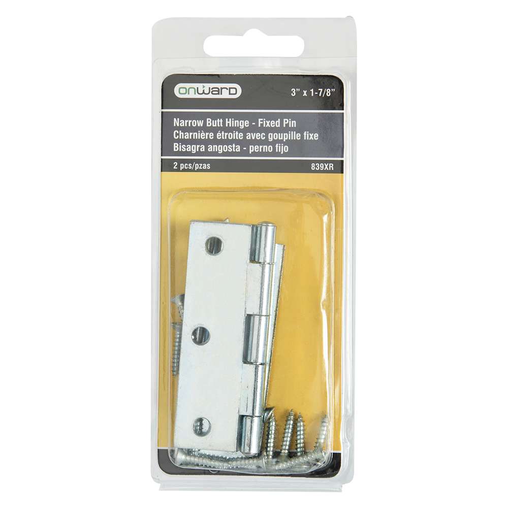Narrow Butt Hinges 3 in. Pkg/2