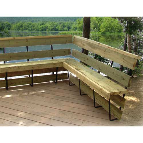 Support métallique pour banc de patio noir PYLEX