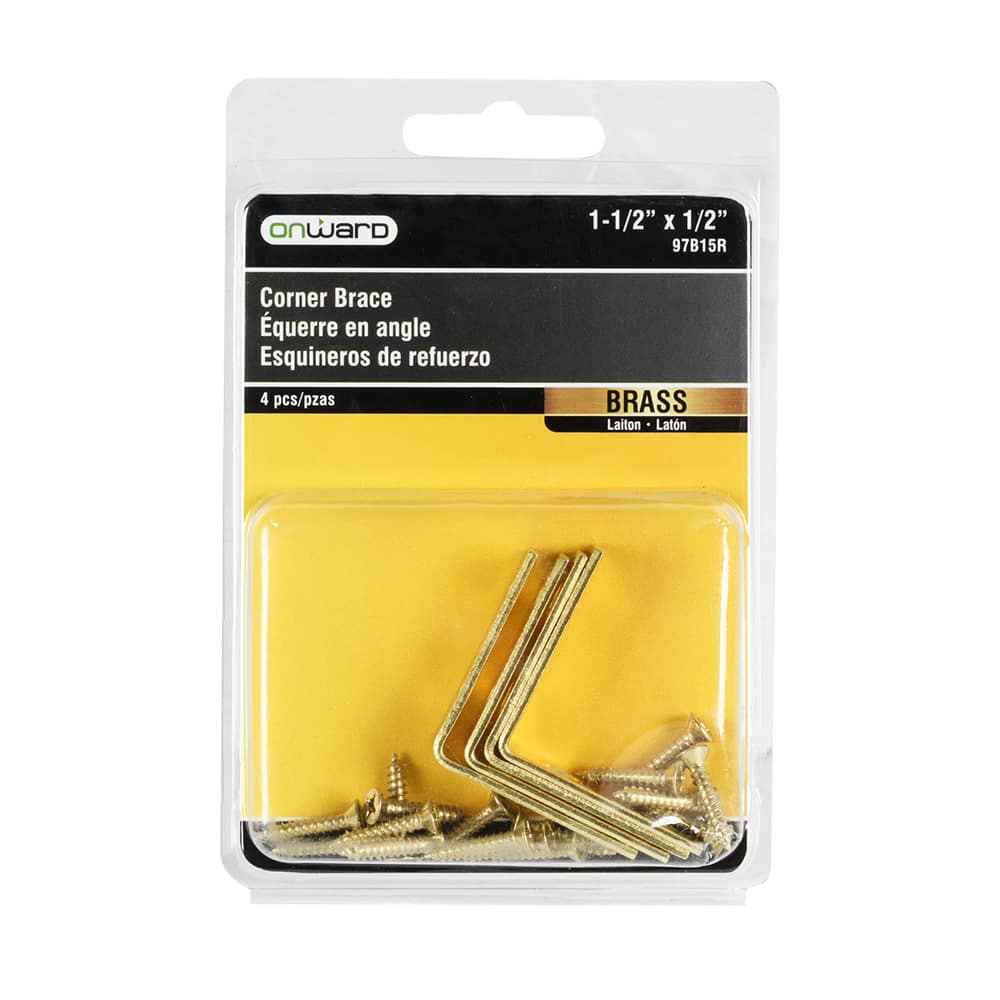 Steel Corner Braces 1 1/2 in. Pkg/4