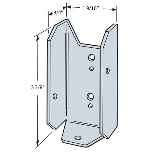 Étrier court à clôture ZMAX 2 po x 4&nbsp;po (série FB24Z)