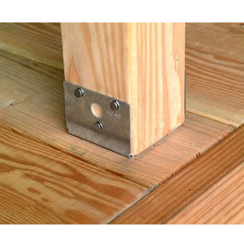 Base en U ZMAX pour poteaux 4 po x 4 po