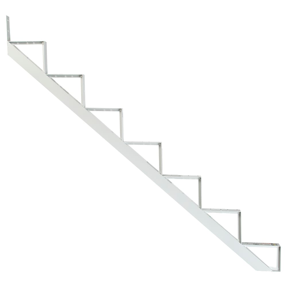 PYLEX 7-Step White Aluminum Stair Stringer Collection 10.