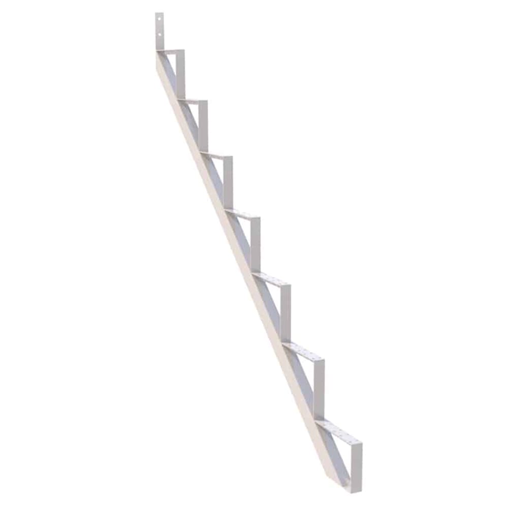 PYLEX 7-Step White Aluminum Stair Stringer Collection 10.