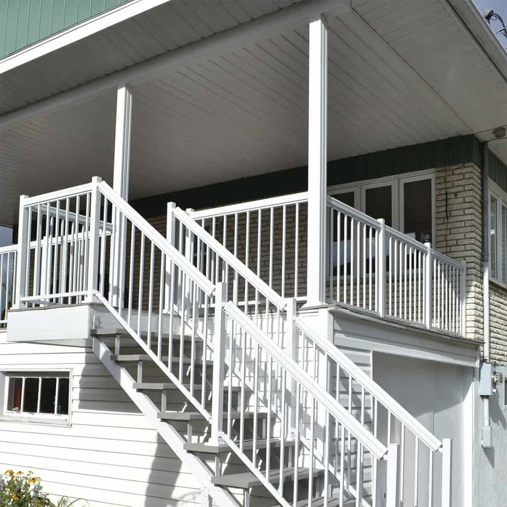 PYLEX 7-Step White Aluminum Stair Stringer Collection 10.