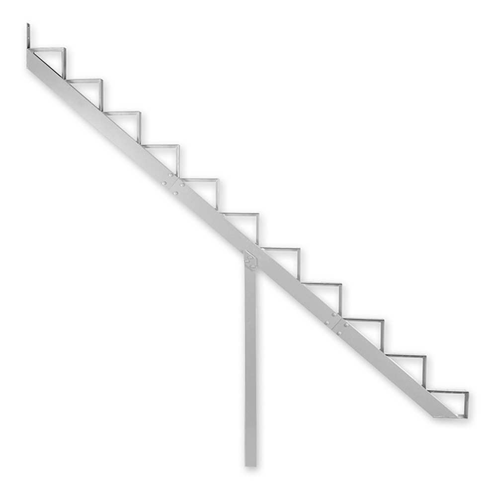 Limon d'escalier en aluminium blanc 11 marches Collection 10. PYLEX