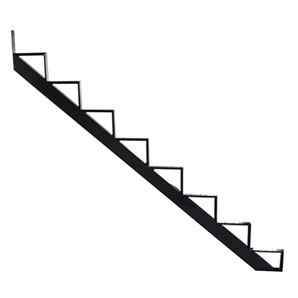Limon d'escalier en aluminium noir 8&nbsp;marches Collection 10. PYLEX