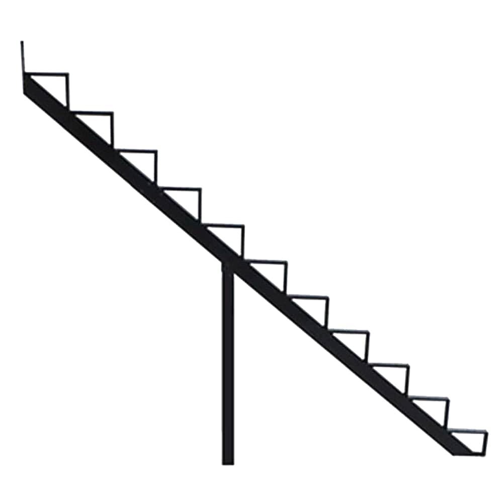 Limon d'escalier en aluminium noir 11&nbsp;marches Collection 10. PYLEX