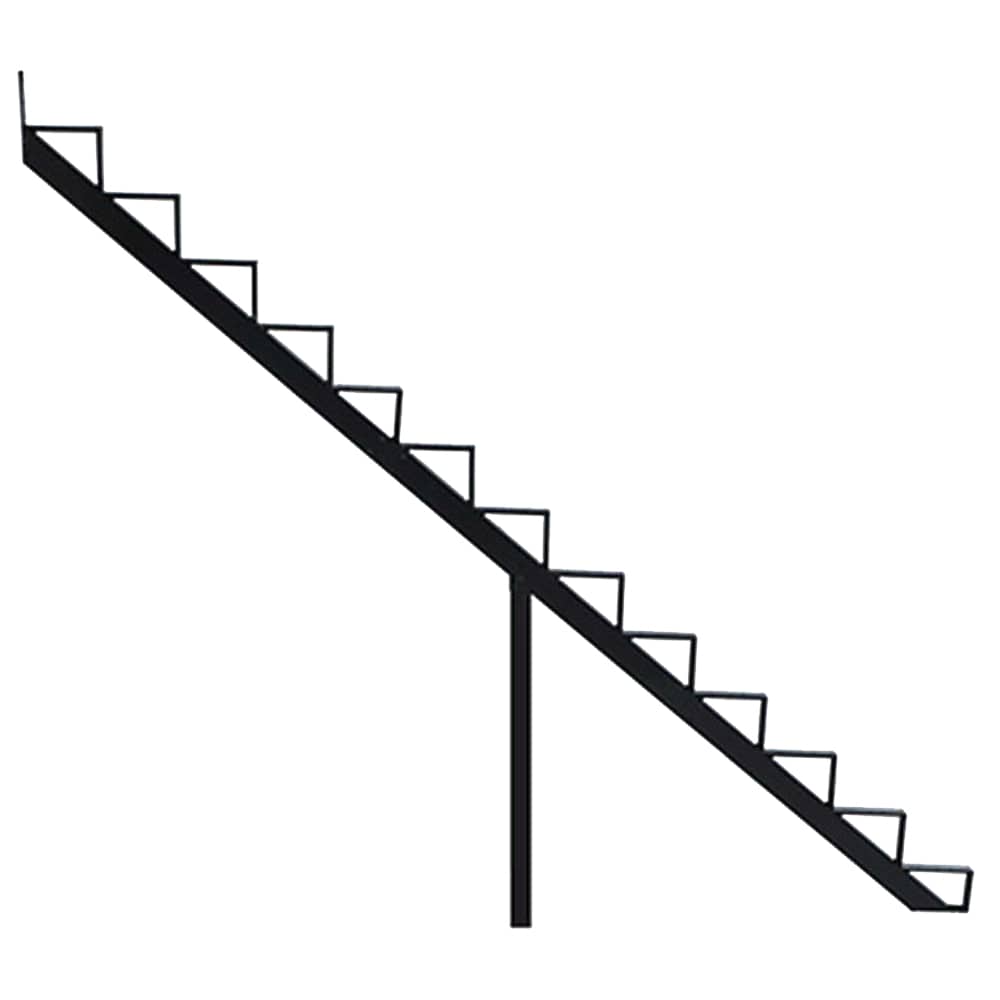 Limon d'escalier en aluminium noir 13&nbsp;marches Collection 10. PYLEX