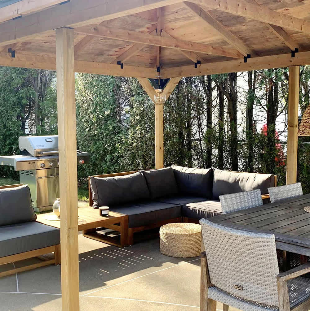 Supports d'assemblage pour toiture d'abri soleil PYLEX