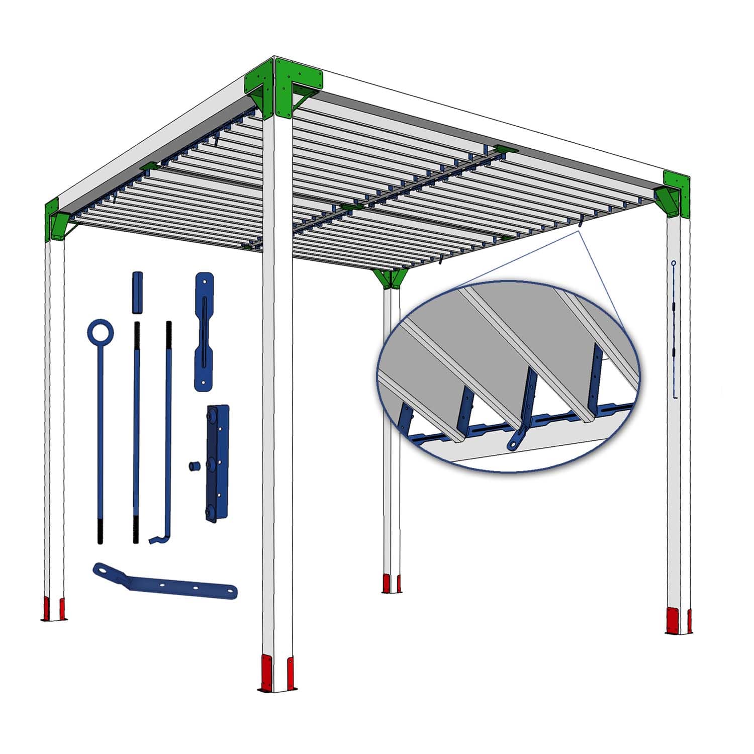 PYLEX Pergola Shutters Hardware Kit