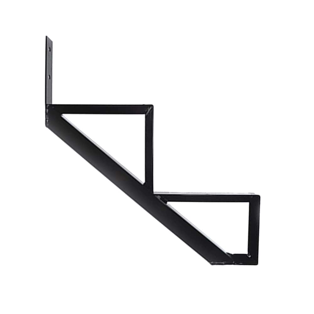 Limon d'escalier en aluminium noir 2&nbsp;marches Collection 10. PYLEX