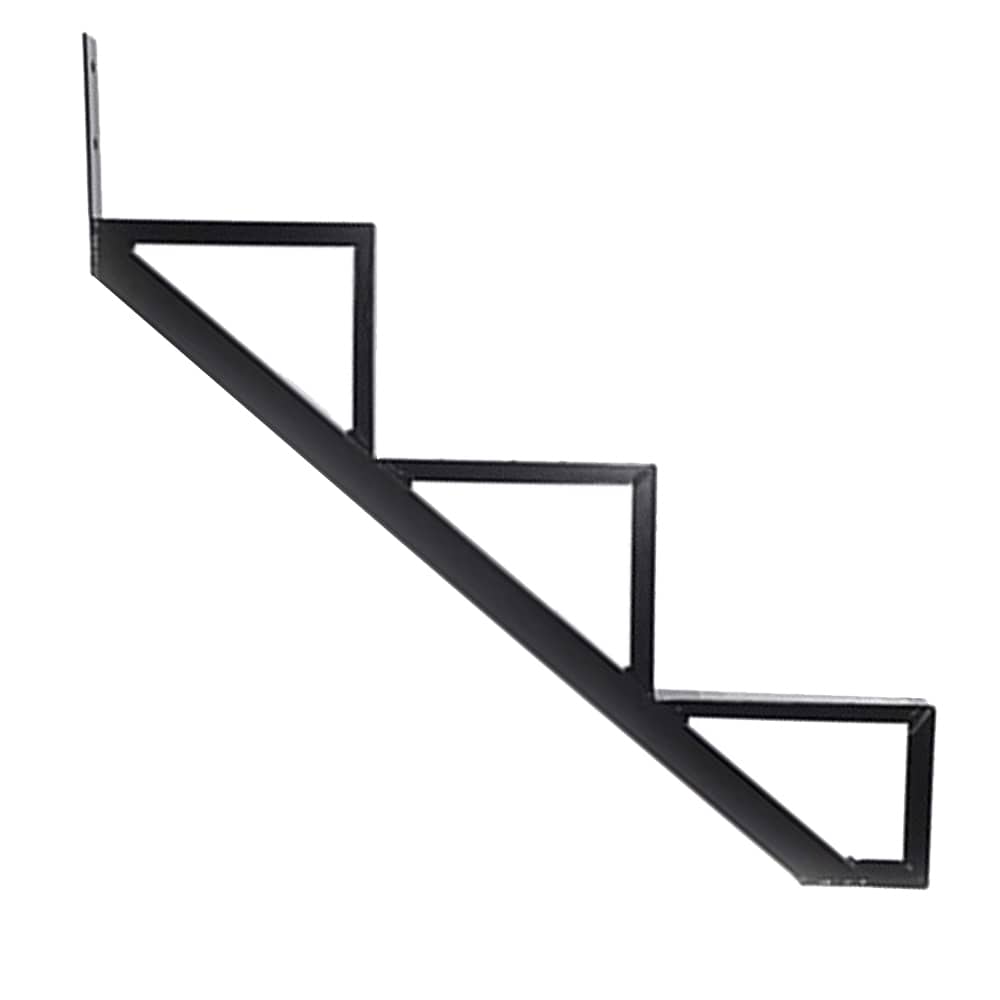 Limon d'escalier en aluminium noir 3&nbsp;marches Collection 10. PYLEX