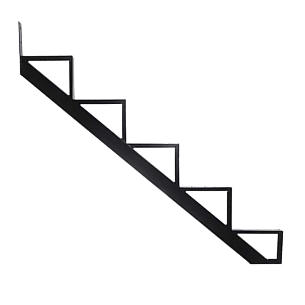 Limon d'escalier en aluminium noir 5&nbsp;marches Collection 10. PYLEX