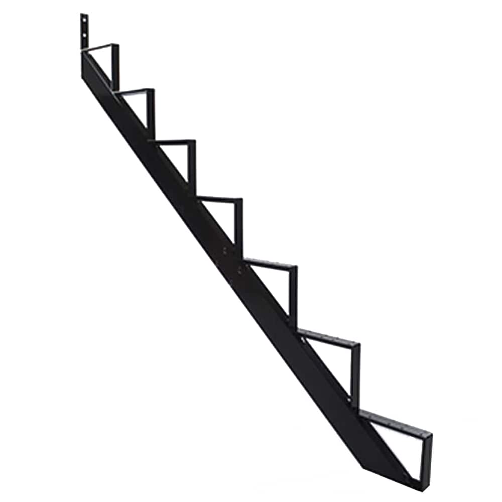 Limon d'escalier en aluminium noir 7&nbsp;marches Collection 10. PYLEX
