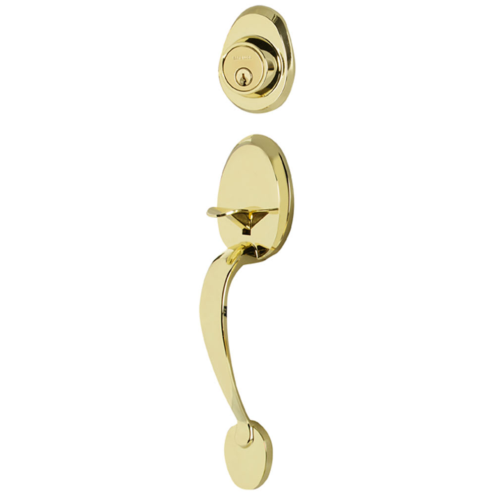 Daytona Entry Key Handleset Door Brass