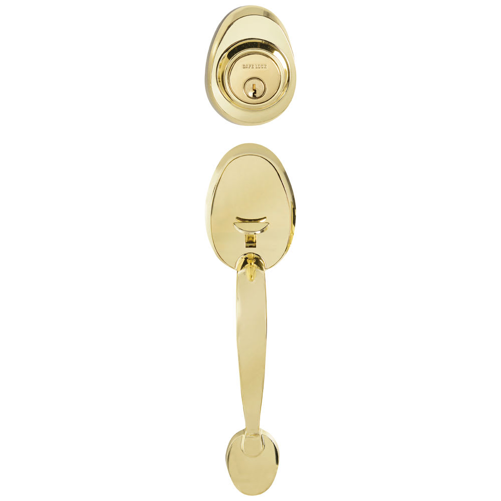 Daytona Entry Key Handleset Door Brass