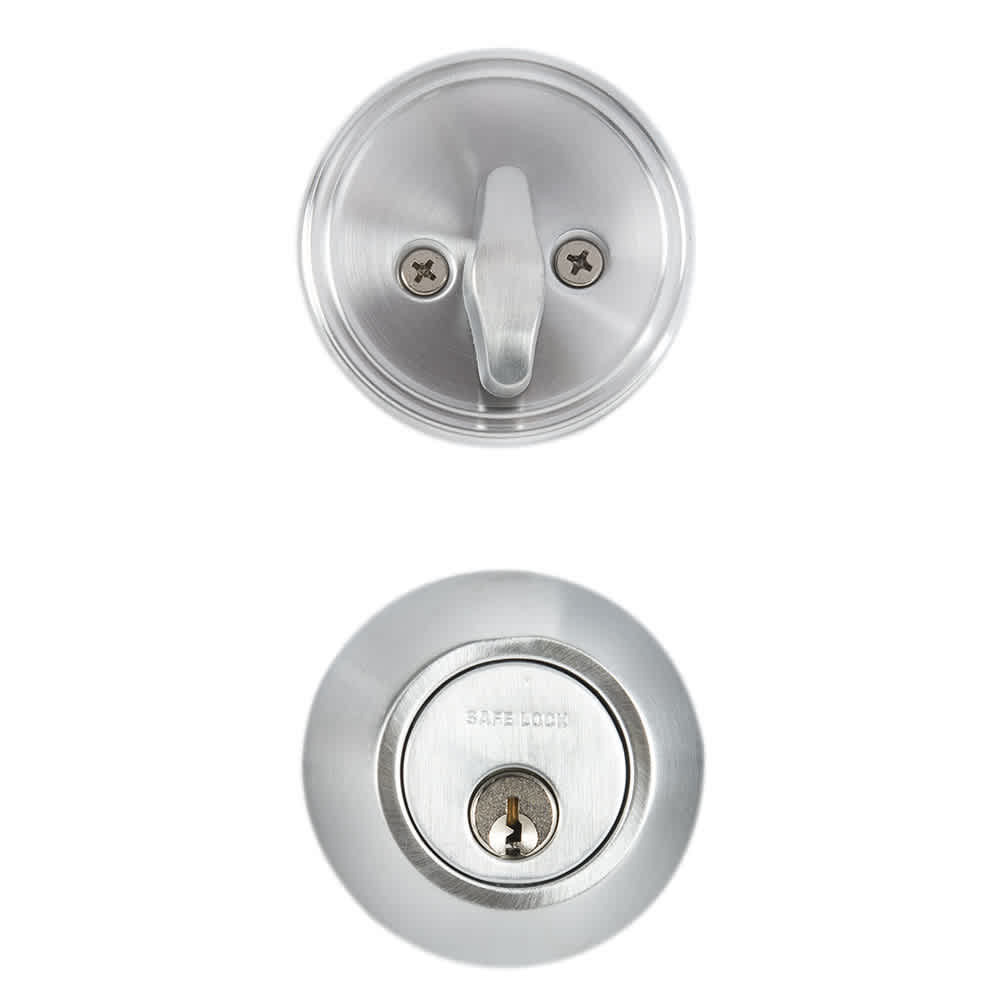 Serrure à pêne dormant simple chrome satiné