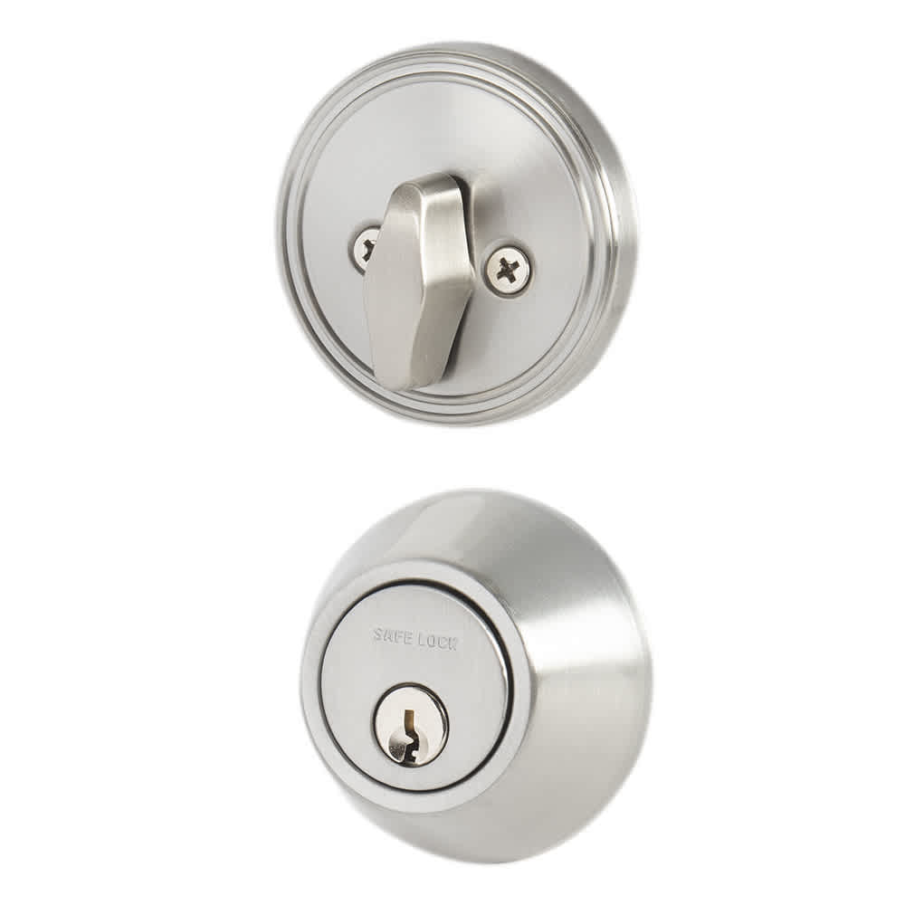 Serrure à pêne dormant simple nickel satiné