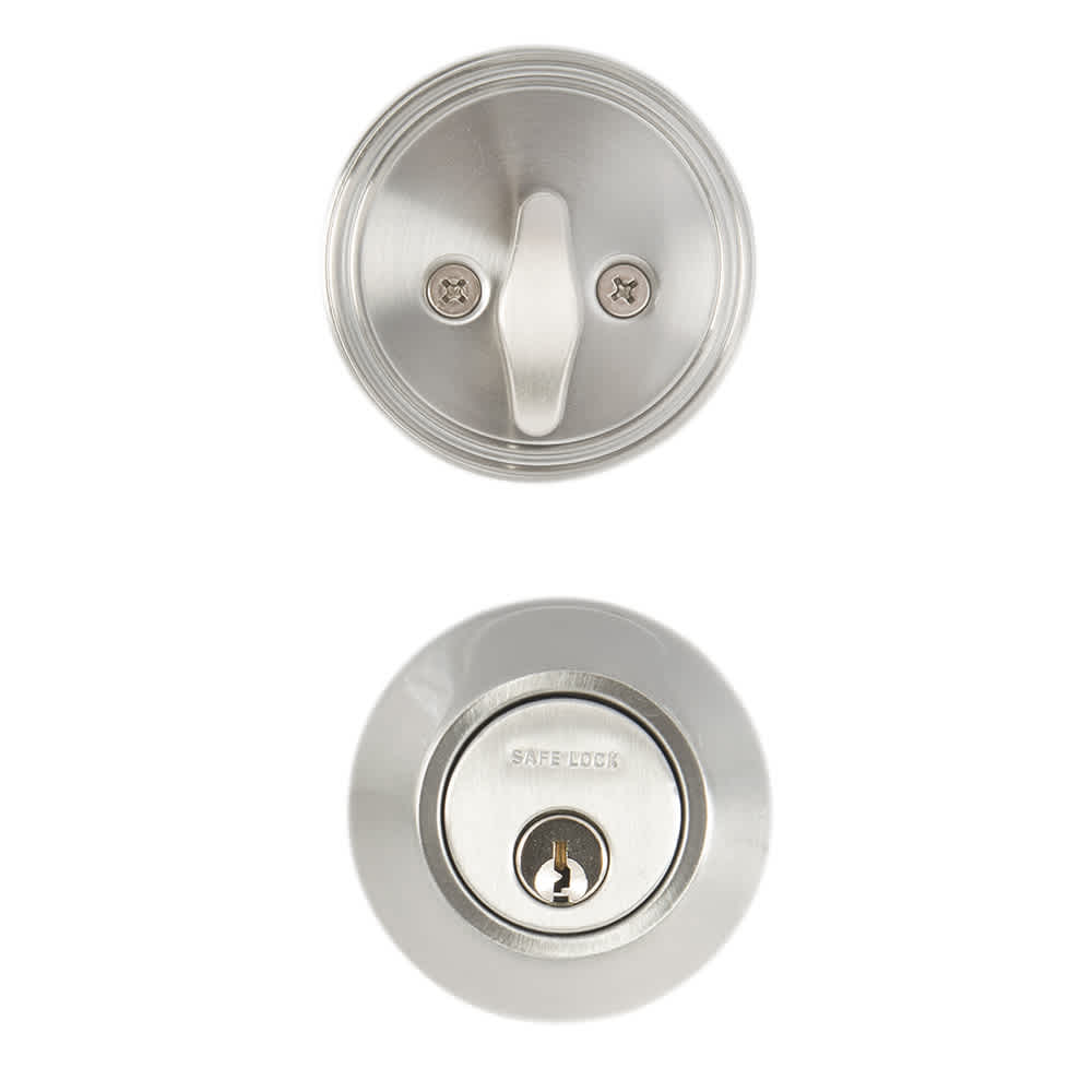 Serrure à pêne dormant simple nickel satiné