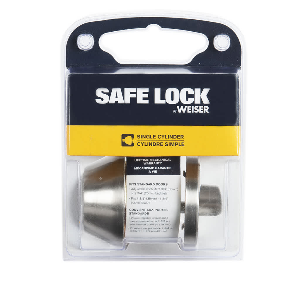 Serrure à pêne dormant simple nickel satiné