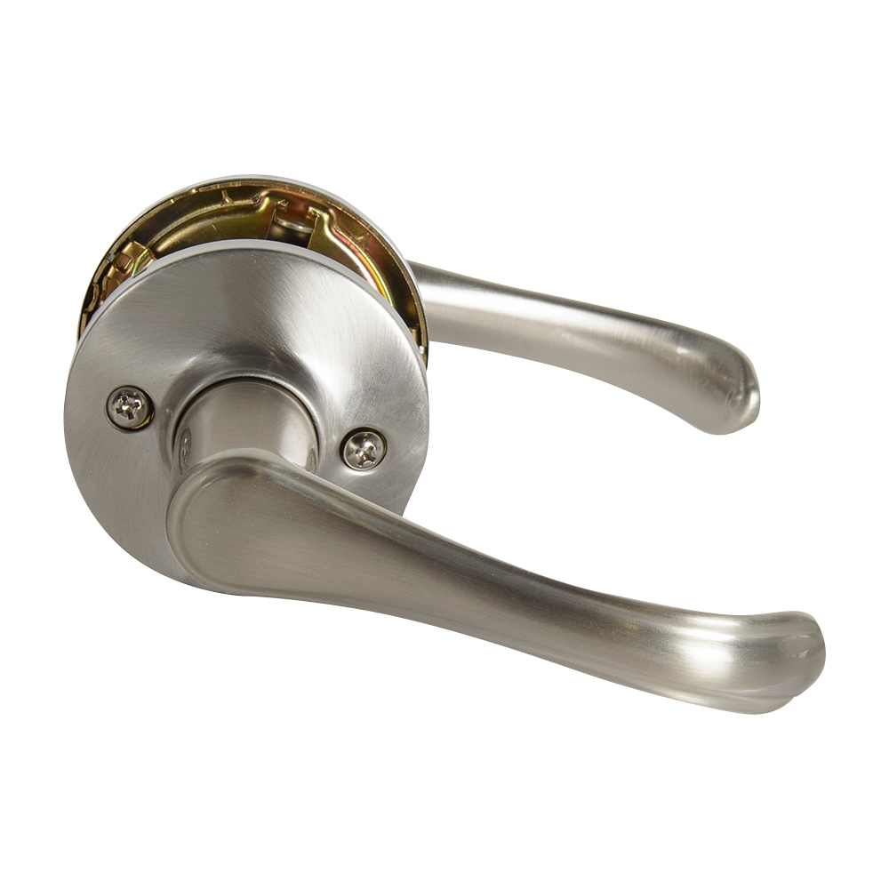 Poignée de porte de passage bec-de-cane Grapevine nickel satiné