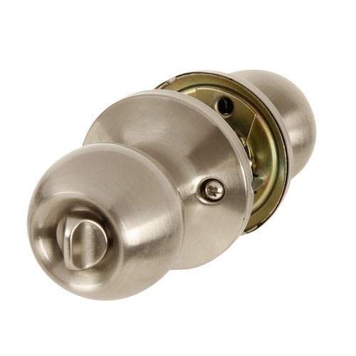 Poignée de porte de salle de bains Regina nickel satiné