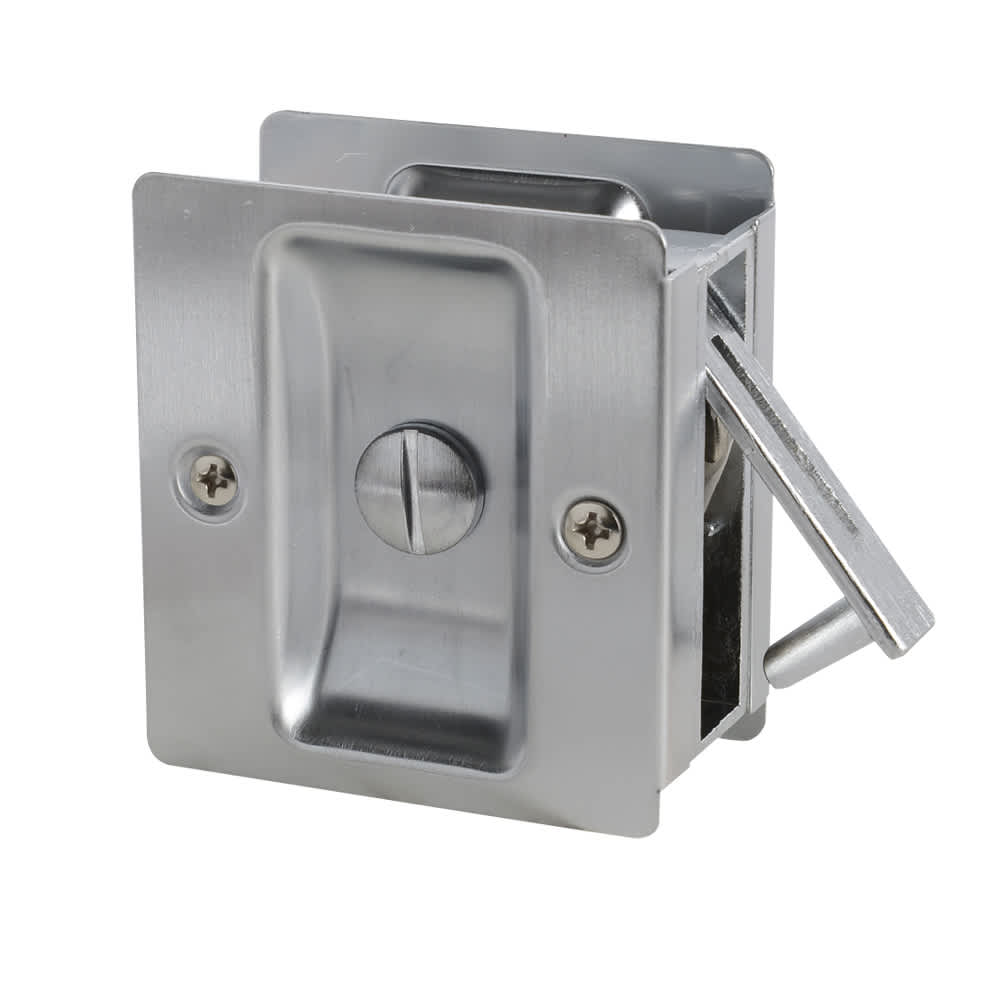Bathroom Pocket Door Pull Satin Chrome