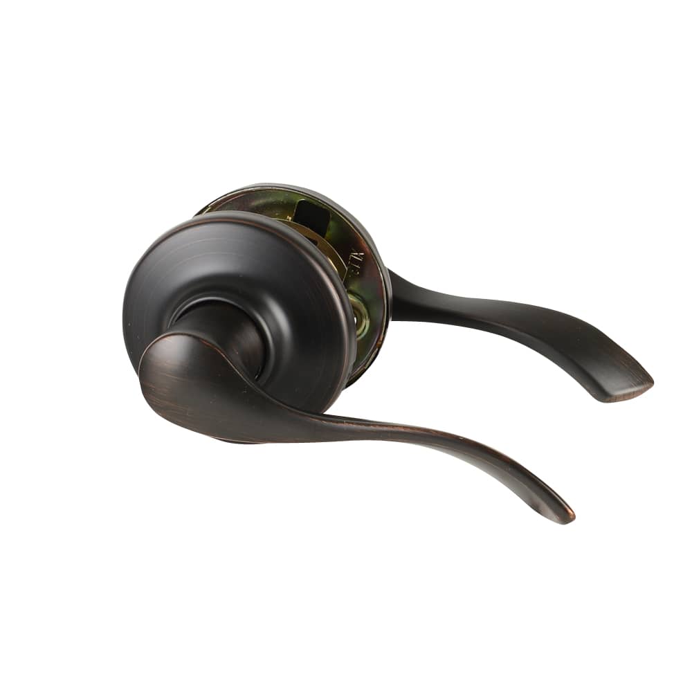 Poignée de porte de passage bec-de-cane  Belmont bronze vénitien