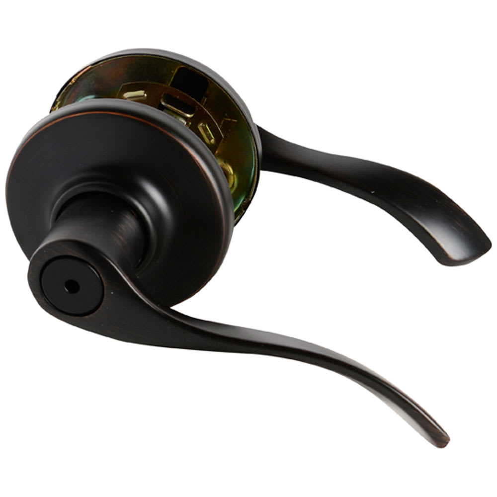 Poignée de porte de salle de bains bec-de-cane Belmont bronze vénitien