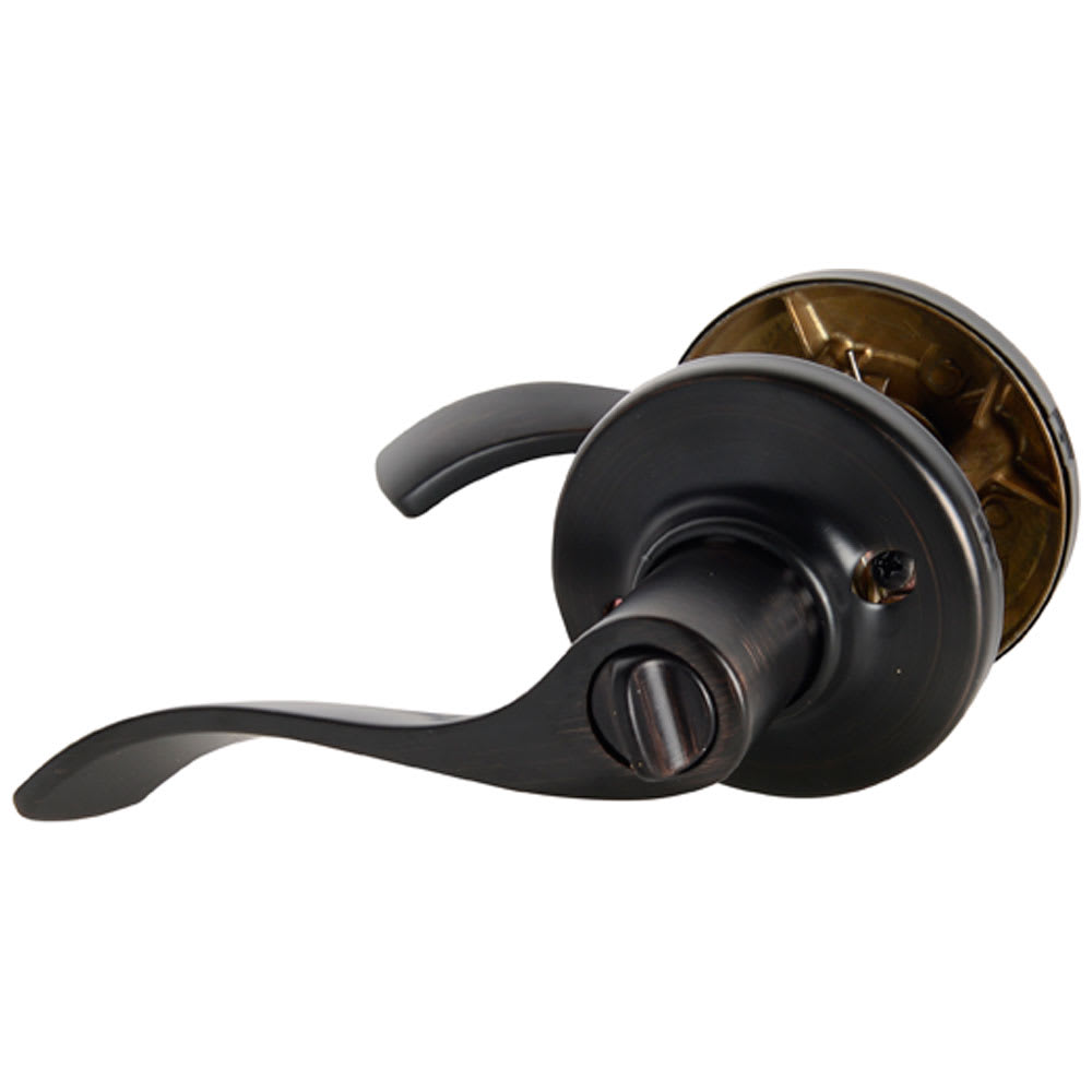 Poignée de porte de salle de bains bec-de-cane Belmont bronze vénitien