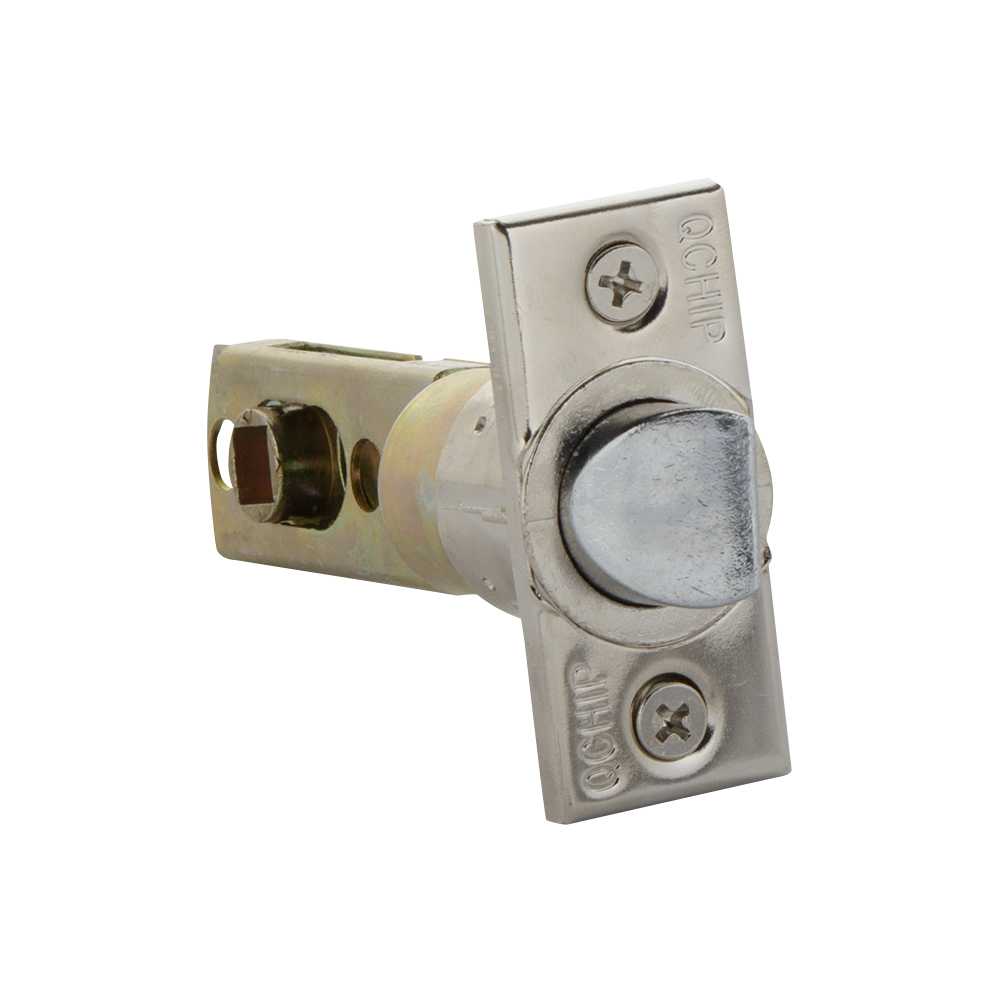 Poignée de porte de salle de bains bec-de-cane  Wave nickel satiné