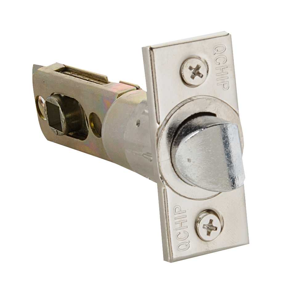 Poignée de porte de passage bec-de-cane  Curl nickel satiné