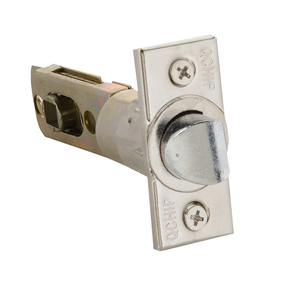 Poignée de porte d'entrée à clé bec-de-cane  Curl nickel satiné