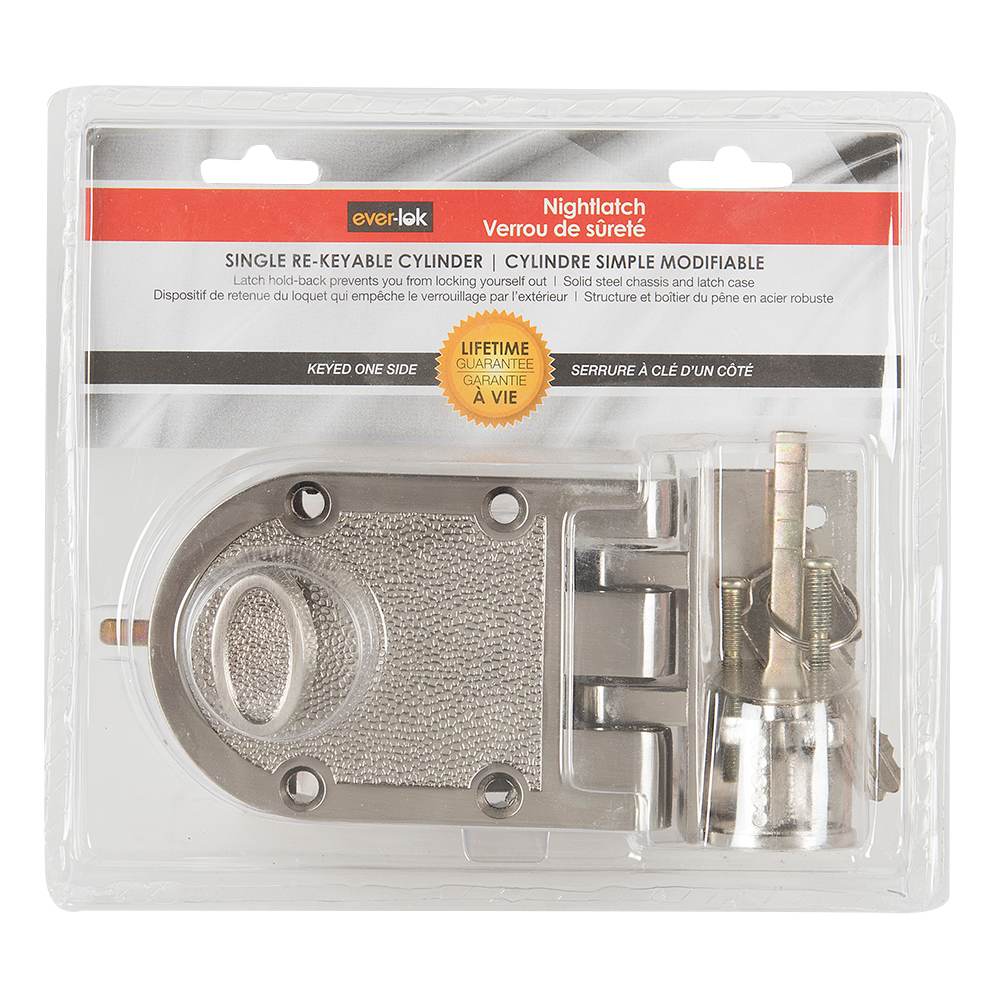 Verrou de sûreté nickel satiné