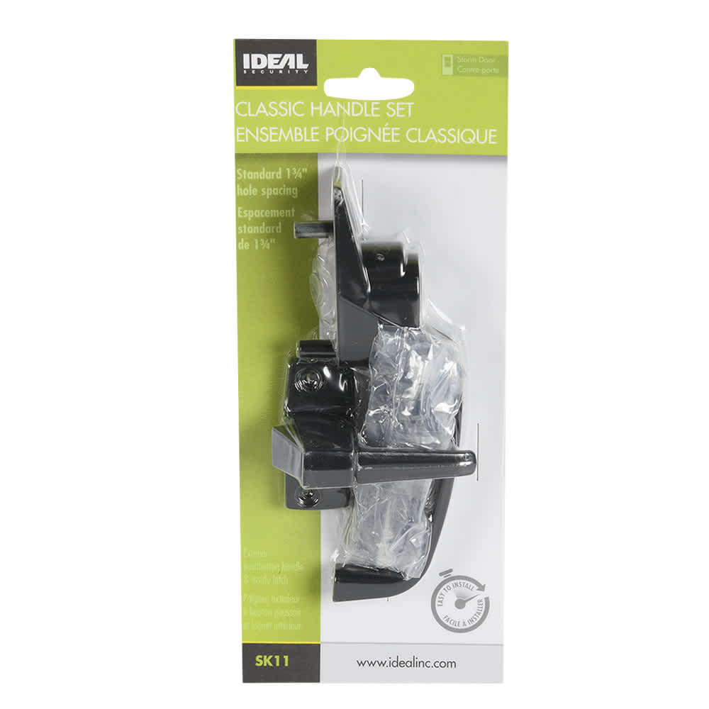 Loquet à bouton poussoir noir